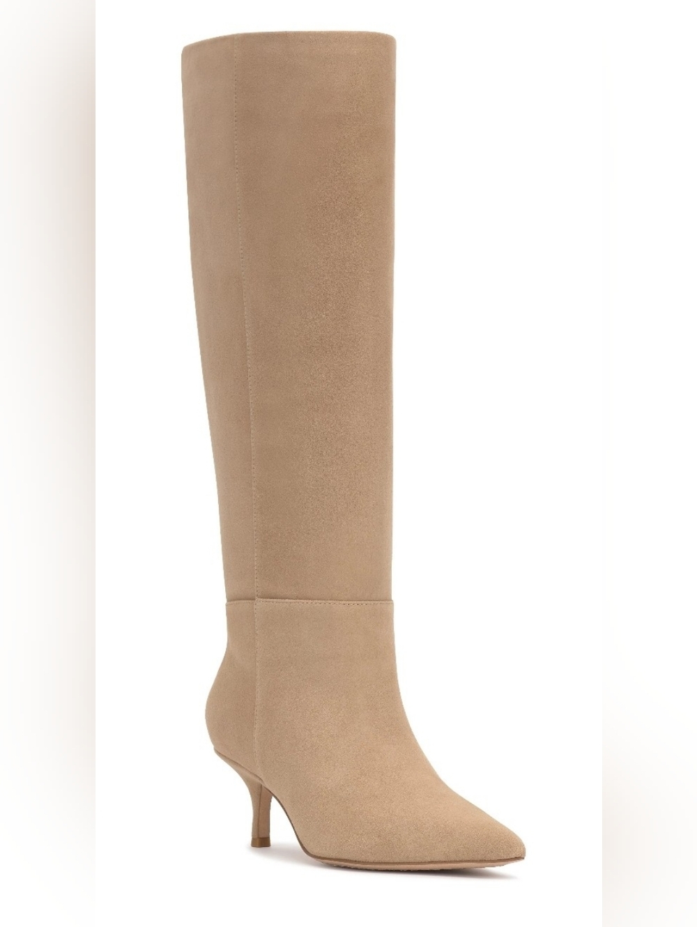 Vince Camuto Tan Suede Knee-High Pointed-Toe Boots - Picture 14 of 14